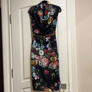 Black dress with flowers